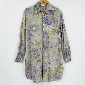 Handprint Womens Long Sleeve Shirt Dress Sz S